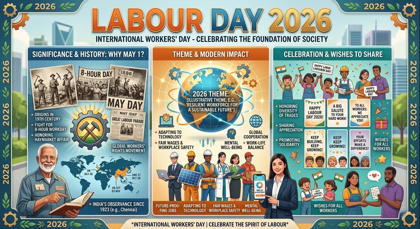 Labour Day 2026 Explained: History, Importance, Theme and Wishes for Workers